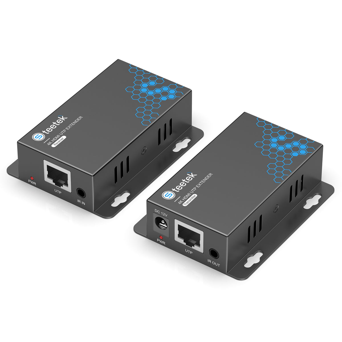 4K HDMI Extender Over Ethernet, 230FT, PoC, IR, Loop Out -HT275 4K 30Hz to 131FT or 1080P 60Hz to 230FT over Cat6/Cat7 with EDID, transmitter and receiver for home and professional AV